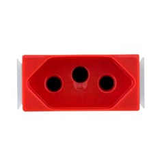 Módulo Tomada 2p+T 20a Aria Vermelho - Tramontina