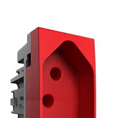 Módulo Tomada 2p+T 20a Aria Vermelho - Tramontina