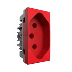 Módulo Tomada 2p+T 20a Aria Vermelho - Tramontina