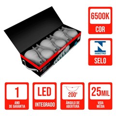 Lâmpada Pera A60 LED E-27 9W 6500K 6 Unidades - Avant