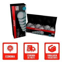 Lâmpada Pera A60 LED E-27 9W 6500K 6 Unidades - Avant