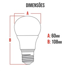 Lâmpada Pera A60 LED E-27 9W 6500K 6 Unidades - Avant
