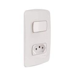 Interruptor Paralelo + Tomada 10a Miluz Branca - Schneider