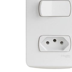 Interruptor Paralelo + Tomada 10a Miluz Branca - Schneider