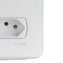 Interruptor Simples + Tomada 10a Miluz Branca - Schneider