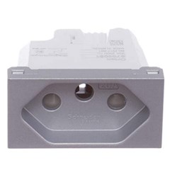 Módulo Tomada 2p+T 10a Orion Alumínio - Schneider