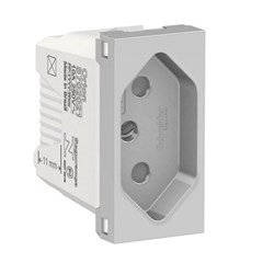 Módulo Tomada 2p+T 10a Orion Alumínio - Schneider