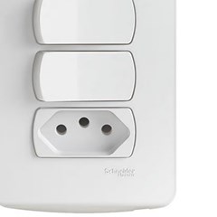 Interruptor Paralelo Duplo + Tomada 10A Miluz Branca - Schneider