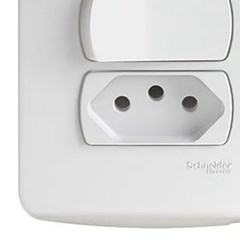 Interruptor Paralelo Duplo + Tomada 10A Miluz Branca - Schneider