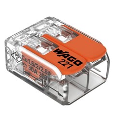Kit Conector Wago 2P 0,5-6,00mm² 3 Unidades - Wago