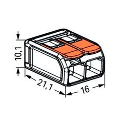 Conector Wago 2P 0,5-6,00mm² - Wago