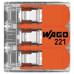 Conector Wago 3P 0,5 - 6,00mm² - Wago