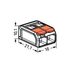 Conector Wago 2P 0,14 - 4,00mm² - Wago