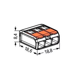 Conector Wago 3P 0,14 - 4,00mm² - Wago