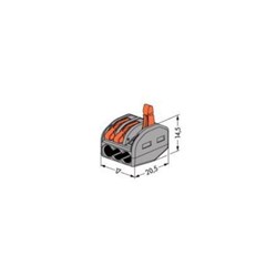 Conector Wago 3P 0,8-4,00MM² - Wago