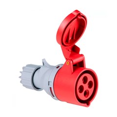 Tomada De Acoplamento 3p+T 16a 380/415v 6h Vermelho 56255133 - Tramontina