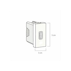 Módulo Carregador Usb 2.0 1a Bivolt Orion Branca - Schneider