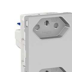 Módulo Tomada 2p+T Dupla - Schneider 10a Orion - Albino