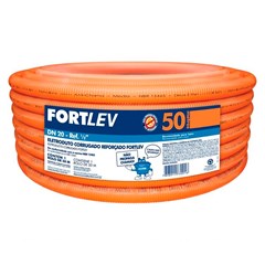 Mangueira Corrugada Reforçado 25mm² Laranja - Fortlev