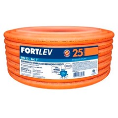 Mangueira Corrugada Reforçado 32mm² Laranja - Fortlev