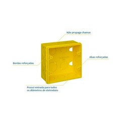 Caixa 4x4 PVC Amarelo - Fortlev