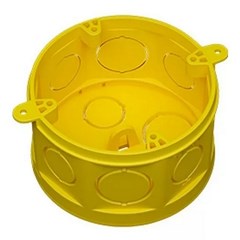 Caixa 4x4 Pvc Octogonal Amarelo - Fortlev
