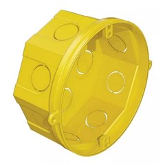 Caixa 4x4 Pvc Octogonal Amarelo - Fortlev
