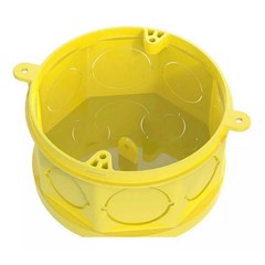 Caixa 4x4 Pvc Octogonal Amarelo - Fortlev