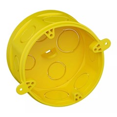 Caixa 4x4 Pvc Octogonal Amarelo - Fortlev