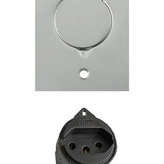 Placa Piso 4x2 C/Tomada 20a Inox - Olivo