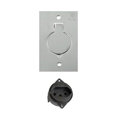 Placa Piso 4x2 C/Tomada 20a Inox - Olivo