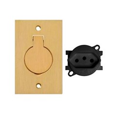 Placa Piso 4x2 C/Tomada 20a Latão - Olivo