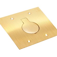 Placa Piso 4x4 C/Tomada 20a Latão - Olivo