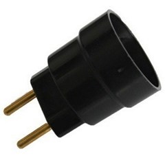Bocal Adaptador C/Plug E-27 4a Preta - G-20