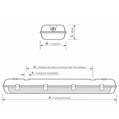 Luminária Blindada 2x9w Pc Ip65 - G-20