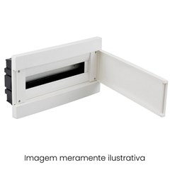 Quadro Distribuição Sobrepor - Eletromar 24 Disjuntores - Branco