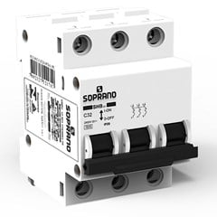 Disjuntor 3P 6A Curva C 3KA - Soprano