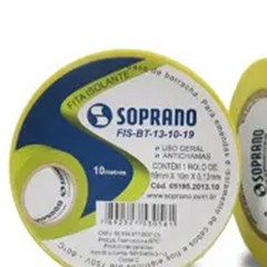 Fita Isolante 19mm Amarela 10m - Soprano