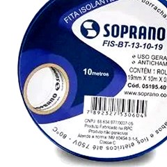 Fita Isolante 19mm Azul 10m - Soprano