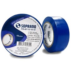 Fita Isolante 19mm Azul 10m - Soprano
