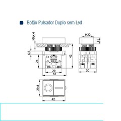 Botão Duplo 1na+1nf Verde/Vermelho - Soprano