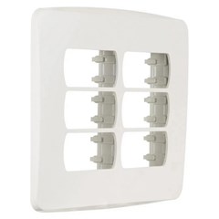 Placa 6 Posto 4x4 Miluz Branca - Schneider
