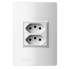 Tomada Dupla - Soprano 2p+T 10a Revita - Branco