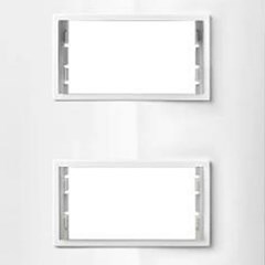 Placa 2 Postos 4x2 - Soprano Afastado Revita - Branco