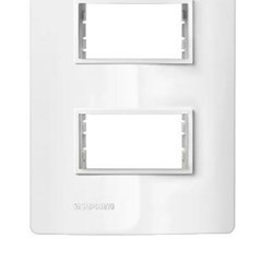 Placa 2 Postos 4x2 - Soprano Afastado Revita - Branco