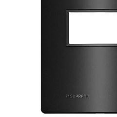 Placa 1 Posto 4x2 - Soprano Revita Carbono