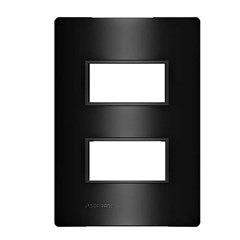 Placa 2 Postos 4x2 Afastado - Soprano Revita Carbono