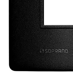 Placa 3 Postos 4x2 - Soprano Revita Carbono