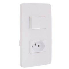 Interruptor Simples + Tomada 10a Orion Branca - Schneider
