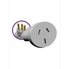 Adaptador Pino 3p Chato 20a 250v Cinza - Ilumi